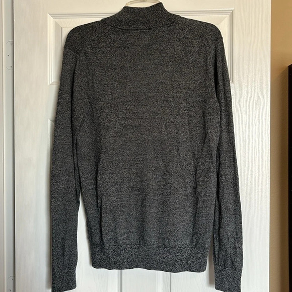 Fairlane men’s gray 100% merino wool quarter zip sweater size medium - Picture 5 of 8